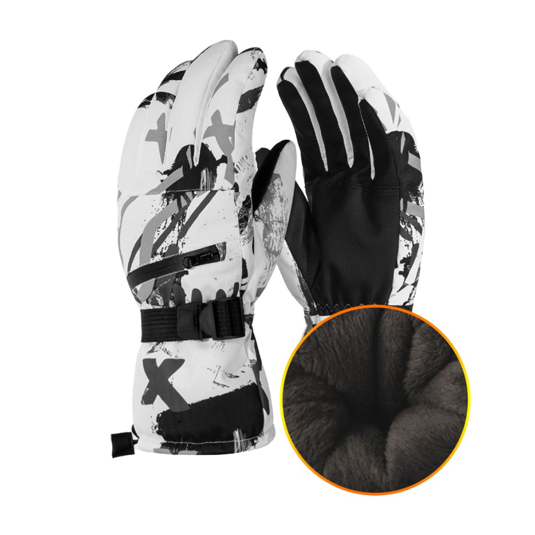 Gants de ski hommes gris et noir avec poche – Image 4