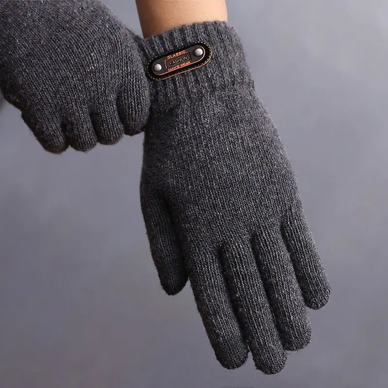 Gants tactiles tricotés en laine pour hommes – Image 2