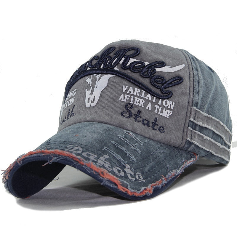 Casquette baseball homme (gris/bleu)