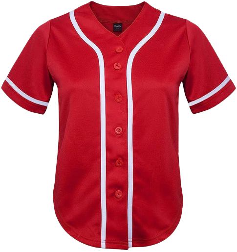 chemise baseball rouge